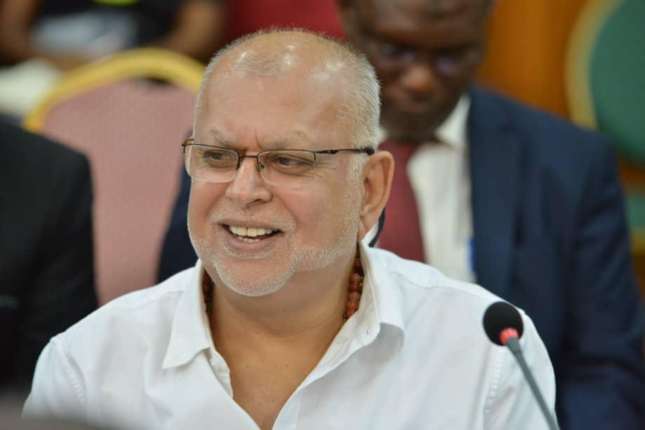 Real Muloodi Dr. Sudhir Ruparelia appears before the COSASE sub-committee, who declared Ruparelia as the legitimate owner of Plot 24 Kampala Road.