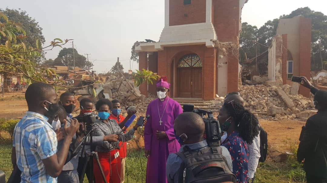 The 40-year-old St Peter’s Church building on church land in Ndeeba, Kampala, that was demolished in August last year following a conflict over the church land.