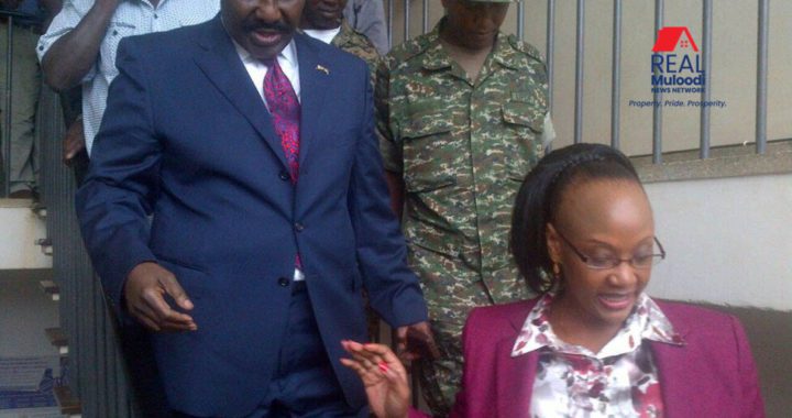 Ex-MP Hajj Muyanja Mbabaali with Mariam Rose Najjemba