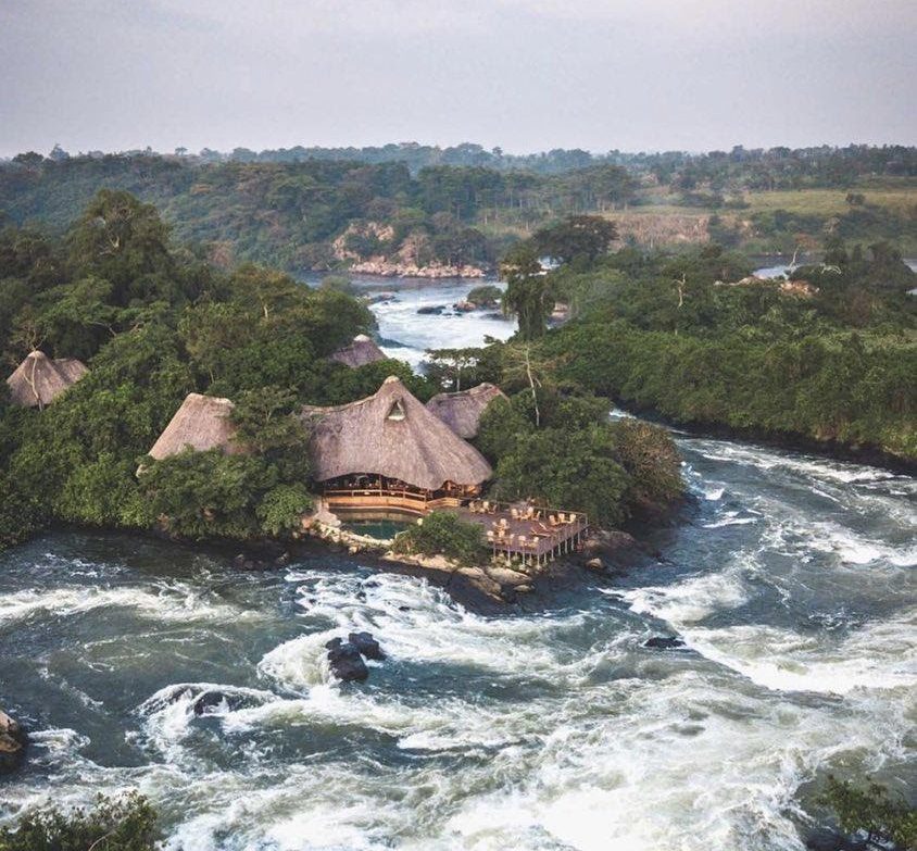 The lodge in the middle of the Nile