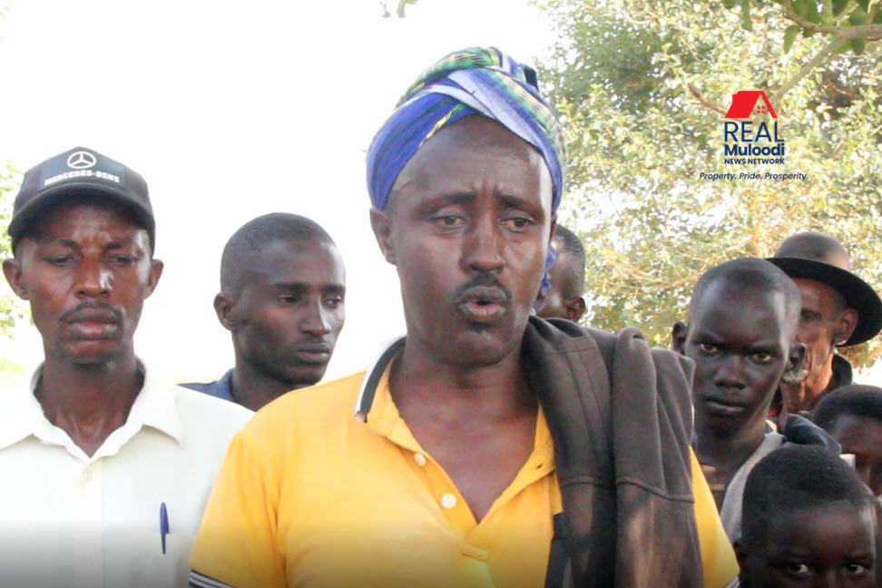 Stevene Kamwine, one of the evictees speaking to journalists