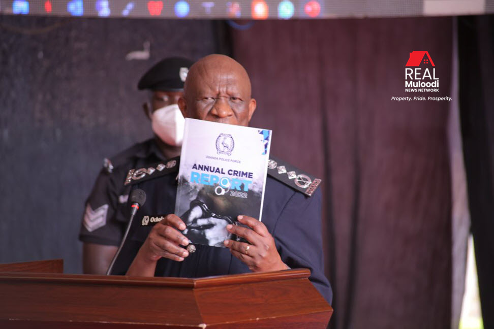IGP J.M. Ochola, (ESQ) presents the 2022 Annual Crime Report, which details the surge in land fraud cases.