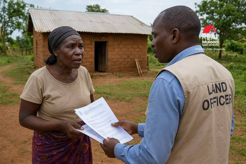 A Ugandan woman consults a land officer about her property under ongoing land reforms in Uganda.